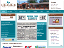 Tablet Screenshot of bellevillelibrary-wi.org